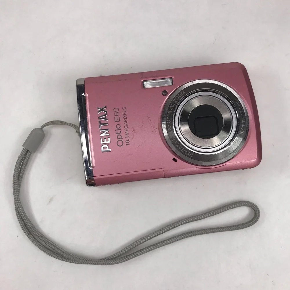 Pentax Optio E60 10.1 MP Digital Camera Pink NOT WORKING